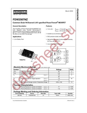 FDW2507NZ datasheet  